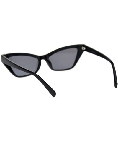 Cat Eye Mod Chic Squared Cat Eye Narrow Plastic Sunglasses - Yellow Zebra Black - C618R36M2UZ $9.68