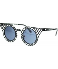 Cat Eye Womens Wire Mesh Cat Eye Horn Rim Runway Fashion Sunglasses - Black - CM11YWUPX21 $8.11