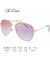 Oversized Classic Metal Frame Mirror Lens Aviator Sunglasses with Gift Box - 05-gold - CS185K5DWEY $20.76