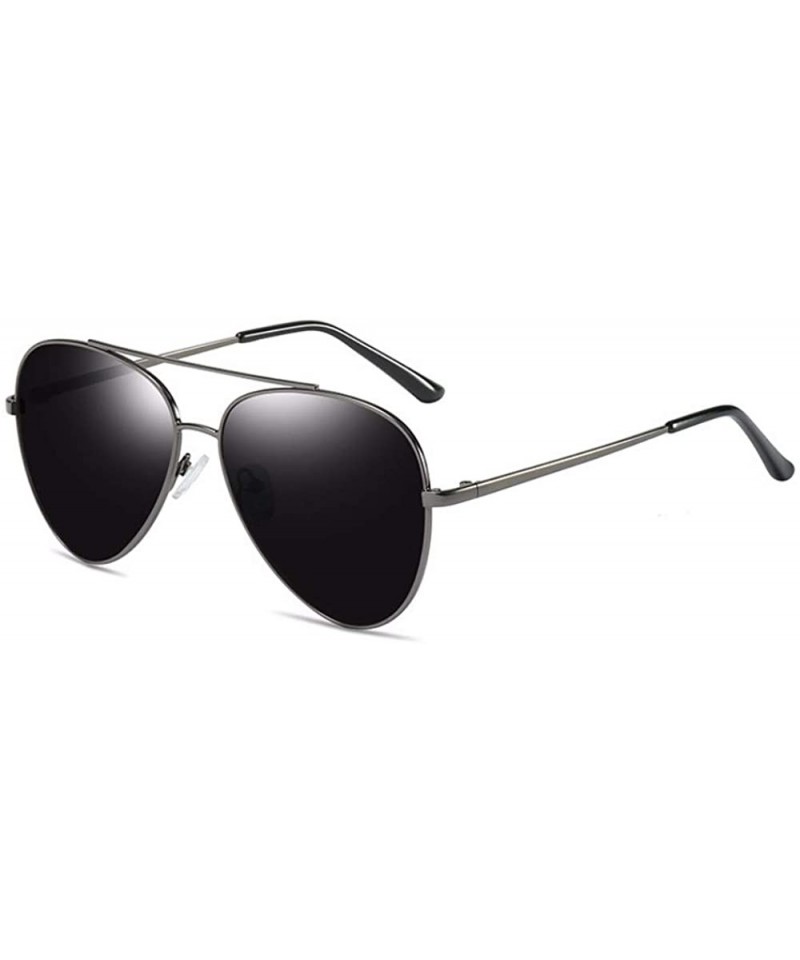 Aviator Men and women's metal polarizing sunglasses Polarizing toad glasses Classic driving Sunglasses - B - C018QQ20LEC $36.86