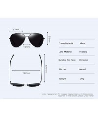 Aviator Men and women's metal polarizing sunglasses Polarizing toad glasses Classic driving Sunglasses - B - C018QQ20LEC $36.86