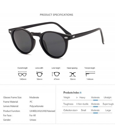 Oval Polarized Sunglasses Men Women Fashion RoundLens TR90 Frame Er Driving Sun Glasses Oculos De Sol UV400 - CP199CRXH84 $15.37