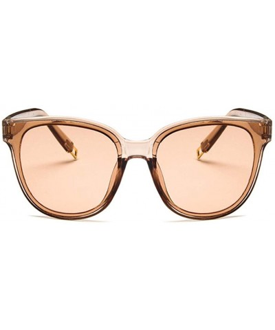 Square Unisex Sunglasses Fashion White Grey Drive Holiday Square Non-Polarized UV400 - Black Brown - CY18RKGARK3 $18.17