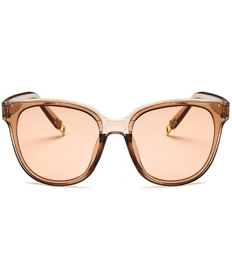 Square Unisex Sunglasses Fashion White Grey Drive Holiday Square Non-Polarized UV400 - Black Brown - CY18RKGARK3 $8.97