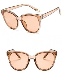 Square Unisex Sunglasses Fashion White Grey Drive Holiday Square Non-Polarized UV400 - Black Brown - CY18RKGARK3 $8.97