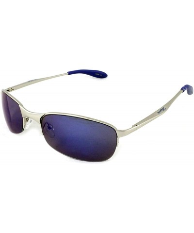 Sport Sport Matrix Style Sunglasses Silver Blue Blue - C011LEOT5H7 $14.29