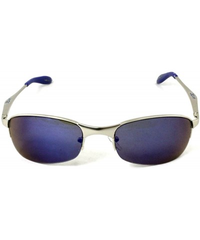 Sport Sport Matrix Style Sunglasses Silver Blue Blue - C011LEOT5H7 $14.29