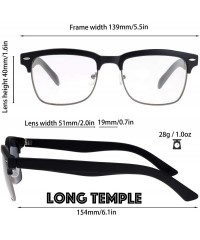 Round Semi Rimless Sunglasses Women Men Retro Brand Sun Glasses - Gift Box Package - C2-matte Black- Clear - C218XHYNGW2 $10.87