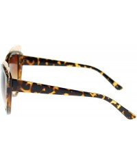 Cat Eye Womens Vintage Style Retro Metal Lace Trim Cat Eye Chic Sunglasses - Tortoise - CH11PBDMUAZ $8.95