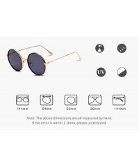 Aviator 2019 new sunglasses - ladies fashion sunglasses round frame PC lens sunglasses - B - C818S9X7RE2 $49.69