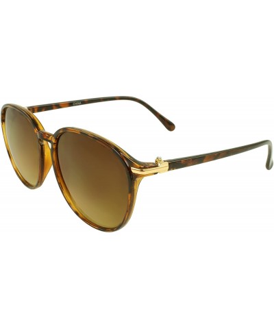 Oval TU9377 Retro Oval Fashion Sunglasses - Brown Leopard - C911DN2BXF5 $26.70