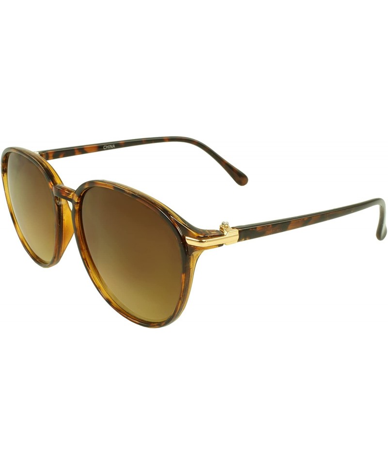 Oval TU9377 Retro Oval Fashion Sunglasses - Brown Leopard - C911DN2BXF5 $11.94