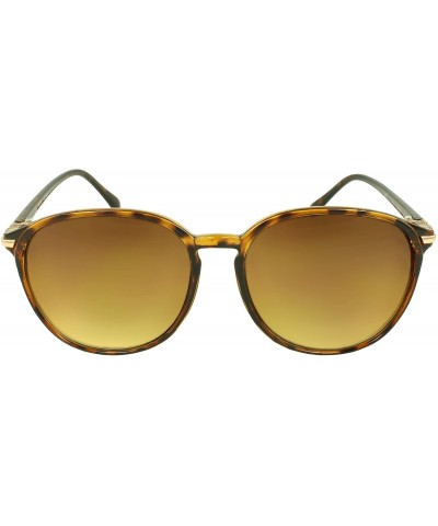 Oval TU9377 Retro Oval Fashion Sunglasses - Brown Leopard - C911DN2BXF5 $11.94
