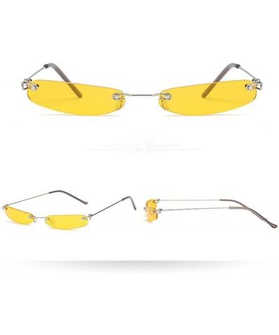 Sport Polarized Sunglasses Women Men Fashion Vintage Small Oval Slender Metal Frame Eyewear Sun Glasses - F - CF196OL0M3C $13.83