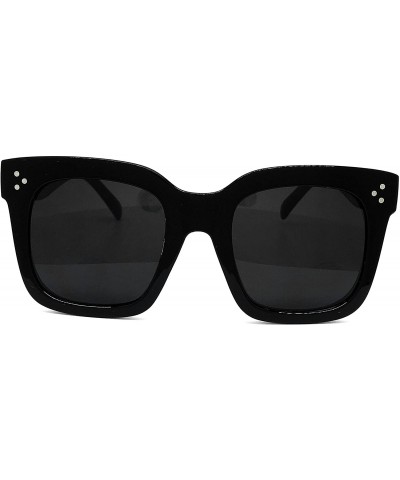 Oversized 7222 Premium Oversize XXL Women Men Mirror Brand Style Fashion Sunglasses - Solid Black - CR18ULRR4LR $14.77