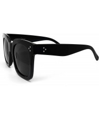 Oversized 7222 Premium Oversize XXL Women Men Mirror Brand Style Fashion Sunglasses - Solid Black - CR18ULRR4LR $14.77