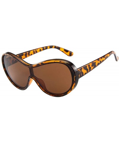 Oversized Casual Oversized Sunglasses Men Wraparound - D - CA18S8A8SQ8 $18.84