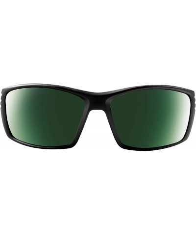 Sport Men's Raghorn Reflex Sunglasses - Matte Black Frame/Green Reflex Lens - C618M0H2HOT $42.78