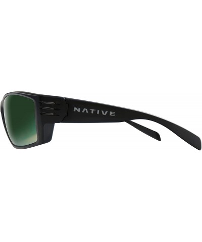 Sport Men's Raghorn Reflex Sunglasses - Matte Black Frame/Green Reflex Lens - C618M0H2HOT $42.78