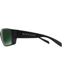 Sport Men's Raghorn Reflex Sunglasses - Matte Black Frame/Green Reflex Lens - C618M0H2HOT $42.78