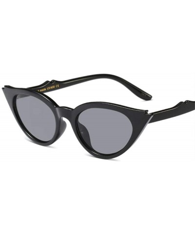 Aviator Cat Eye Sunglasses Women Vintage Brand Designer Fashion Sun C3Yellow As Picture - C4black - CA18YKSUQAW $10.84