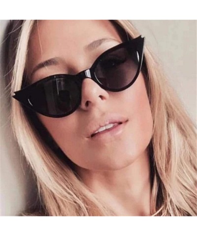 Aviator Cat Eye Sunglasses Women Vintage Brand Designer Fashion Sun C3Yellow As Picture - C4black - CA18YKSUQAW $10.84