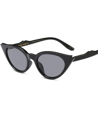 Aviator Cat Eye Sunglasses Women Vintage Brand Designer Fashion Sun C3Yellow As Picture - C4black - CA18YKSUQAW $10.84