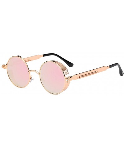 Goggle New Unisex Vintage Eye Sunglasses Retro Eyewear Fashion Radiation Protection Sunglasses - Pink - C618SOO0WXW $17.19