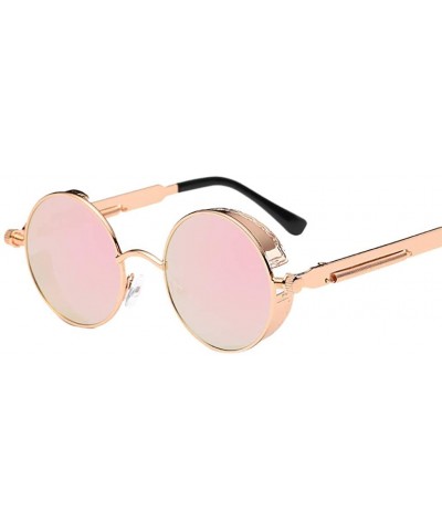 Goggle New Unisex Vintage Eye Sunglasses Retro Eyewear Fashion Radiation Protection Sunglasses - Pink - C618SOO0WXW $10.54