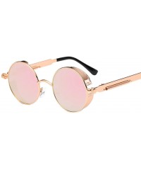 Goggle New Unisex Vintage Eye Sunglasses Retro Eyewear Fashion Radiation Protection Sunglasses - Pink - C618SOO0WXW $10.54