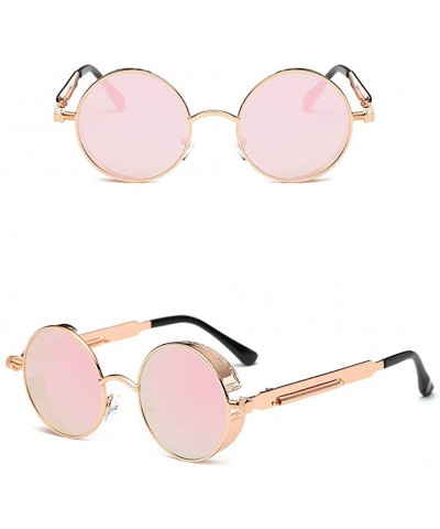 Goggle New Unisex Vintage Eye Sunglasses Retro Eyewear Fashion Radiation Protection Sunglasses - Pink - C618SOO0WXW $10.54