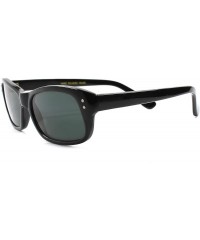 Rectangular Vintage Old 80s Fashion Mens Rectangle Hipster Sunglasses - Black - CT188Y7HHL7 $12.47