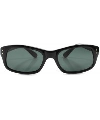 Rectangular Vintage Old 80s Fashion Mens Rectangle Hipster Sunglasses - Black - CT188Y7HHL7 $12.47