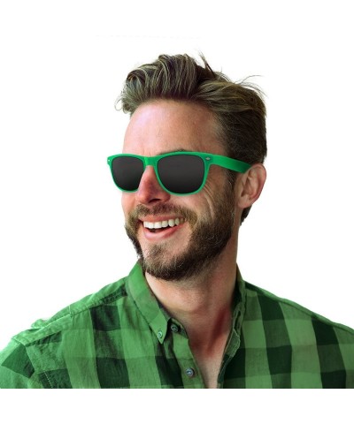 Oval 12 Pack Retro Sunglasses Bulk for Kids Adults Party Favors - Green - CX11MPSWPDH $17.50