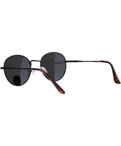 Oval Polarized Lens Mens Trendy Hipster Dad Shade Round Oval Sunglasses - All Black - C918Q0EHMD6 $10.97