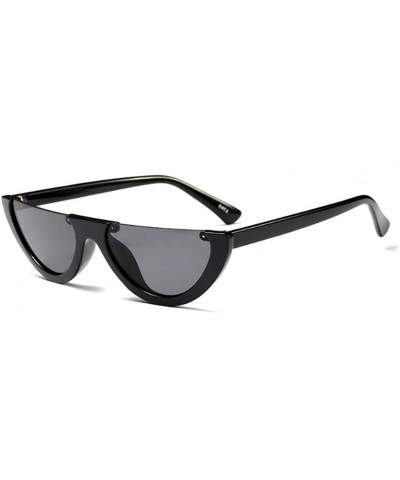 Goggle Classic Half Frame Cat Eye Sunglasses Mod Style For Men Women - C4 - CS18CMTNGXY $40.36