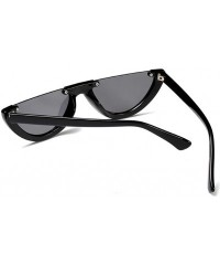 Goggle Classic Half Frame Cat Eye Sunglasses Mod Style For Men Women - C4 - CS18CMTNGXY $27.27
