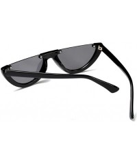 Goggle Classic Half Frame Cat Eye Sunglasses Mod Style For Men Women - C4 - CS18CMTNGXY $27.27