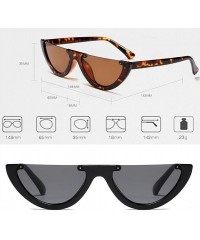 Goggle Classic Half Frame Cat Eye Sunglasses Mod Style For Men Women - C4 - CS18CMTNGXY $27.27