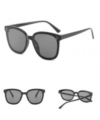 Oversized Sunglasses Polarized Fashion Oversized Polarized Protection - Black - CQ196DC5QXZ $11.63