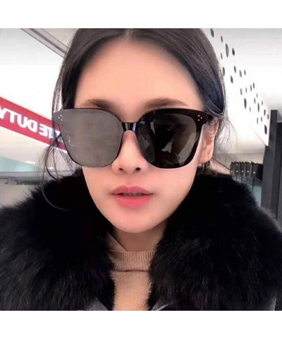 Oversized Sunglasses Polarized Fashion Oversized Polarized Protection - Black - CQ196DC5QXZ $11.63