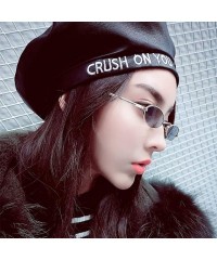 Oval Vintage Oval Sunglasses for Women Slender Metal Frame Candy Colors - Grey - CR18E4U7T3G $10.22