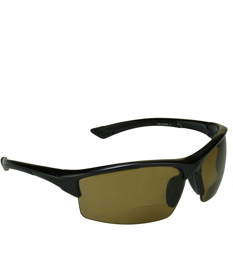 Bifocal Sunglasses Readers Tinted TR90 Semi Rimless Wraparound