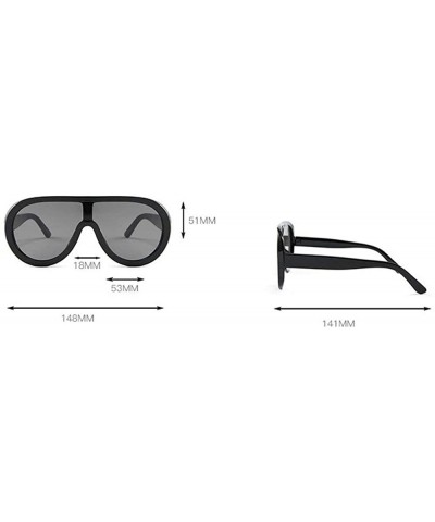 Shield Futuristic Oversize Sunglasses Mirrored Fashion - Red - CY18SZL9NZN $12.51