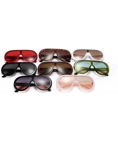 Shield Futuristic Oversize Sunglasses Mirrored Fashion - Red - CY18SZL9NZN $12.51