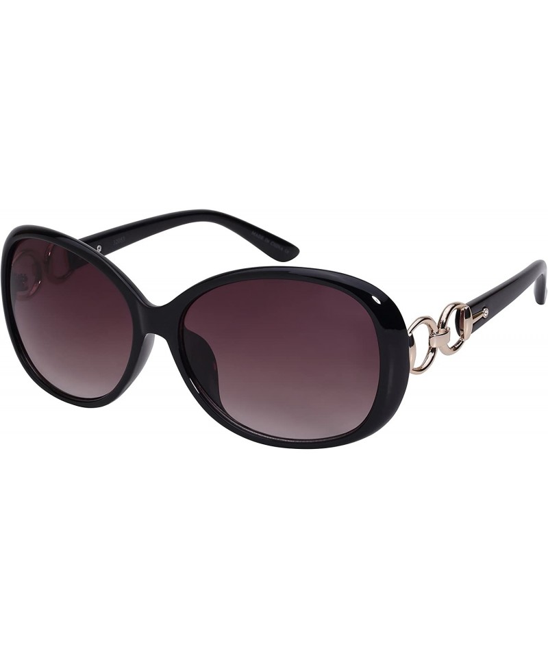 Butterfly Women's Butterfly Frame Sunglasses with Gradient Lens 32053R-AP - Black - CX12N20M4D1 $20.25