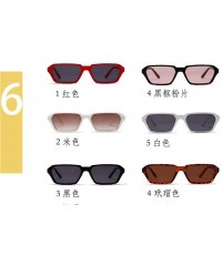 Square New fashion luxury small frame square unisex retro decoration concave shape brand designer trend sunglasses UV400 - C9...