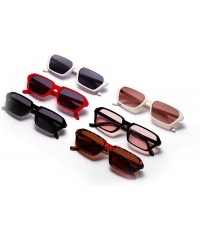 Square New fashion luxury small frame square unisex retro decoration concave shape brand designer trend sunglasses UV400 - C9...