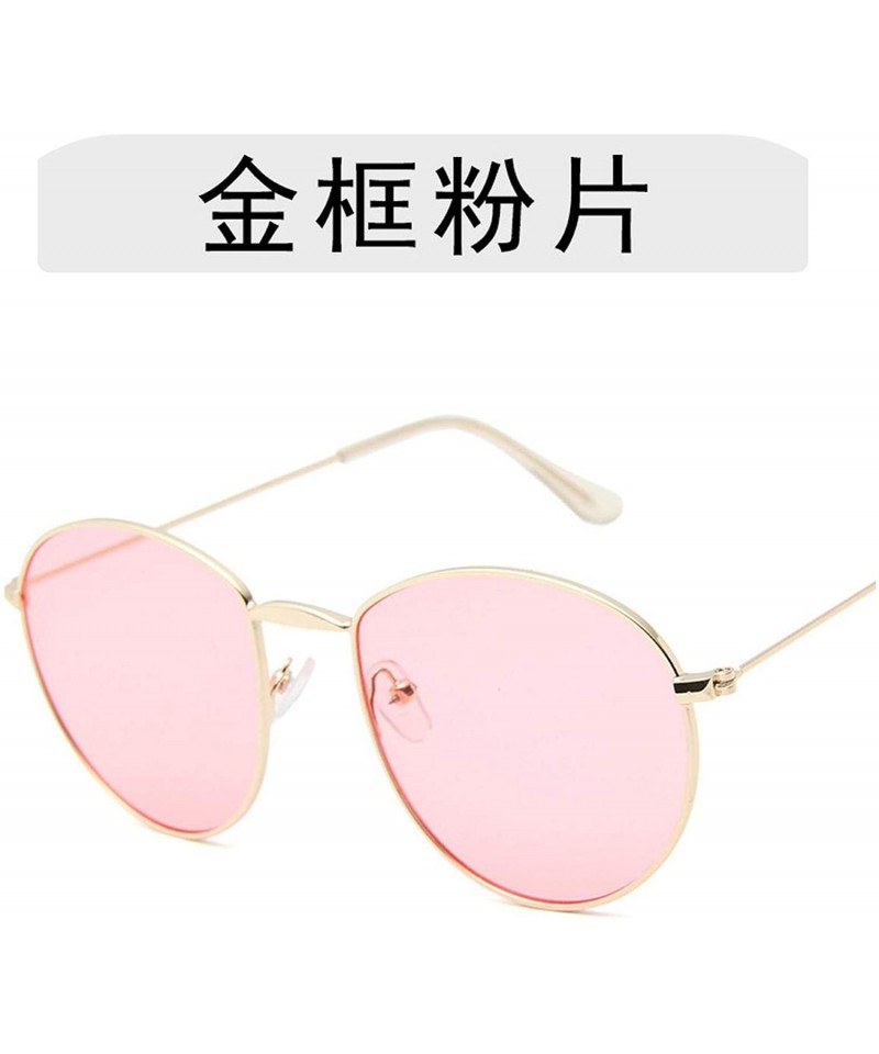 Goggle Fashion Classic Retro Metal Round Sunglasses Women Mirror Sun Glasses Vintage Luxury Female Shades UV400 - 5 - CW198A3...