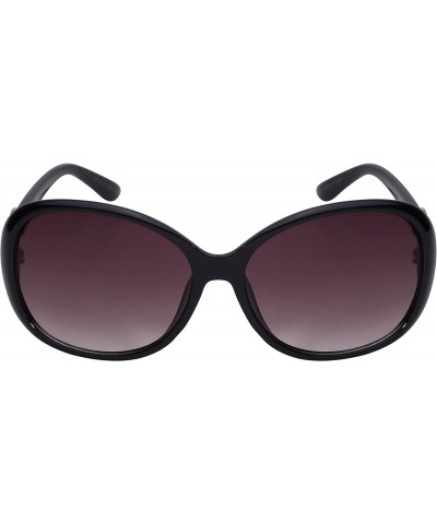 Butterfly Women's Butterfly Frame Sunglasses with Gradient Lens 32053R-AP - Black - CX12N20M4D1 $8.79